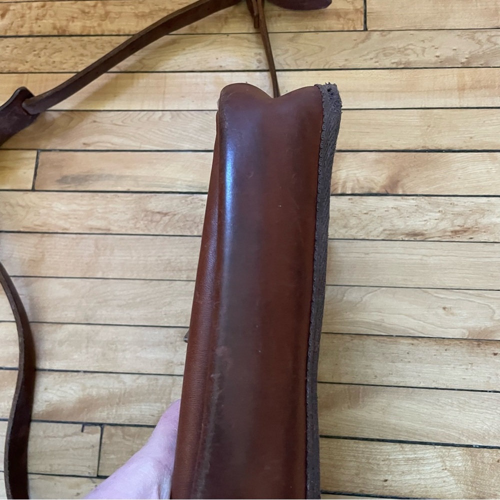 Duluth Pack Brown leather and canvas crossbody bag with adjustable strap - Picture 5 of 9
